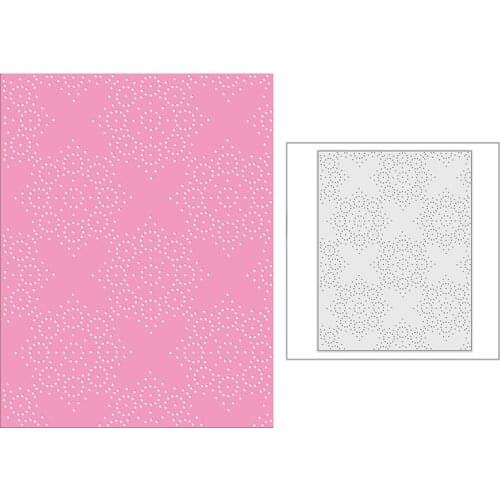 New 2021 Floral Spotty Doily Panel Metal Cutting Dies for DIY Scrapbooking and Card Making Background Embossing Craft No Stamps