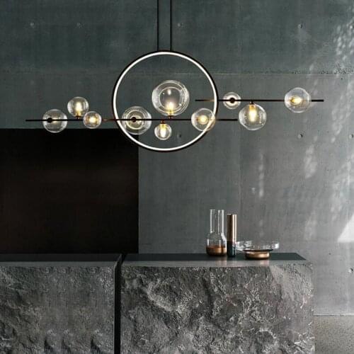 New Design Ball Bubble LED Chandelier Hall Parlor Hanglamp Restaurant Kitchen Bar Lighting Fixtures G9 110-220V Loft Deco