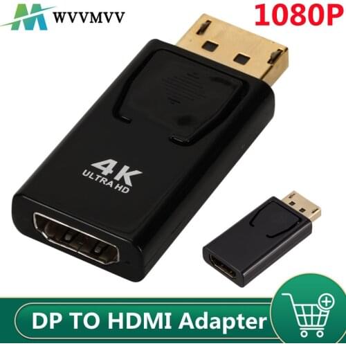 1080P4K Display Port to HDMI Adapter 4K Male DP to HDMI Female Video Audio Converter for PC Laptop Projector DisplayPort to HDMI