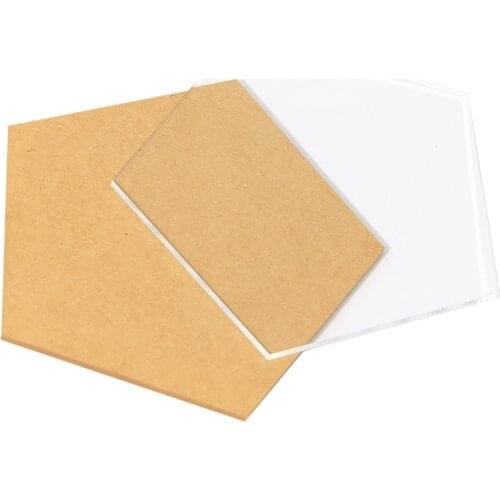 Clear 3inch Width Acrylic Hexagon Place Card Blanks Wedding Table Setting Decor Custom