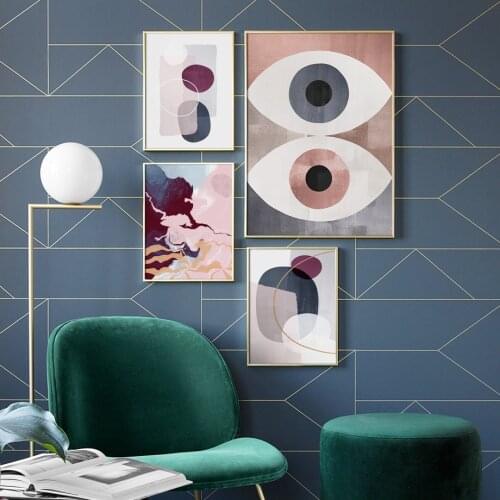 Modern Abstract Line Scandinavian Posters And Prints Nordic Geometric Canvas Painting Wall Art Pictures For Living Room Decor