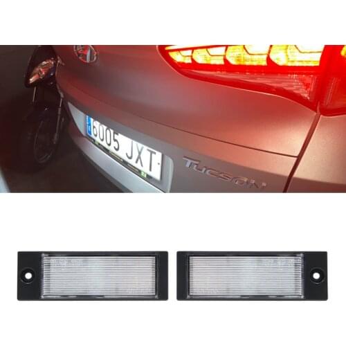 2PCs Error Free LED Number License Plate Lamp Light For Hyundai Tuscon 2015 2016 2017 2018 For IX35 2015-2018