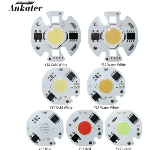 5pcs COB chip LED lamp 3W 5W 7W 10W 12W AC110V 220V input smart IC for DIY LED floodlight spotlight indoor downlight spotlight