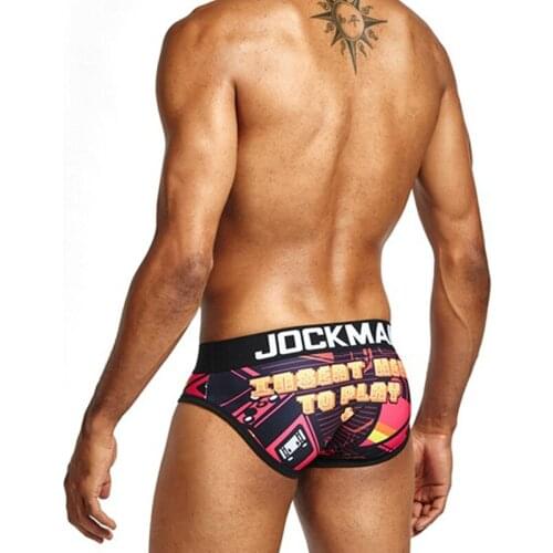 New Sexy Mens Underwear Briefs Cueca hombre Lingerie Playful Printed Slips Underpants calzoncillos homme Male Letter Panties