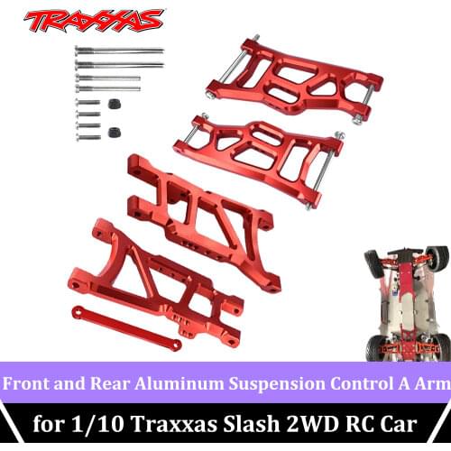 RC Front and Rear Aluminum Suspension Control A Arm Strap Pull Rod 2555 3631 2532 for Traxxas 1/10 Slash 2WD Upgrade Component