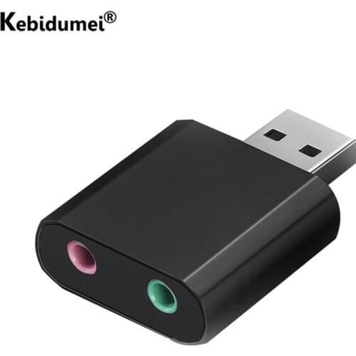 External USB Sound Card USB Audio Interface Headphone Adapter Soundcard for Mic Speaker Laptop PS4 Computer