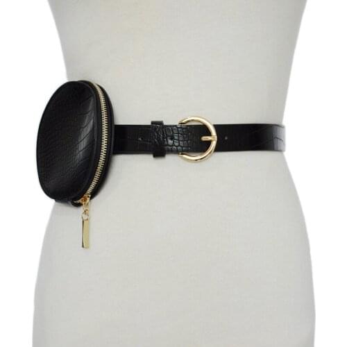 Women Belt Bag New Ladies Decorative Crocodile Pattern Imitation Leather Thin Belt Fashionable All-Match Belts Bag Bg-1654