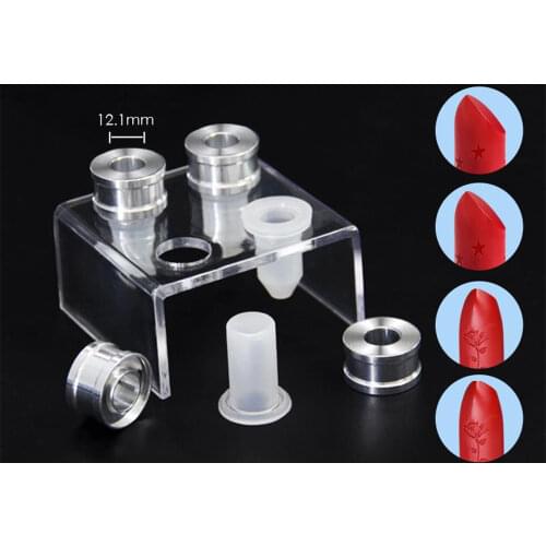 1pc Silicone Lipstick Mold Aluminum Ring Mould Holder DIY Mould Crafts Tool Kit Stand Lip Balm 12.1mm Tube Lip Makeup Tools