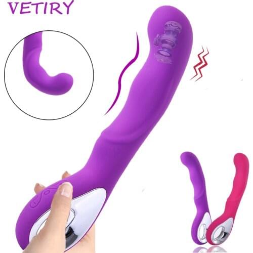 10 Speeds Dildo Vibrator AV Wand G-spot Massage Erotic Clitoris Stimulation Sex Toy for Women USB Rechargeable Adult Products