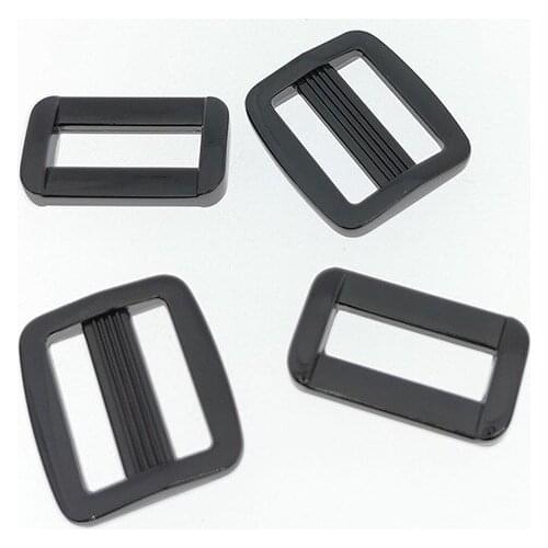 15mm Plastic Slider Tri Glide Adjust Buckles Wider Style Backpack Straps Webbing Black