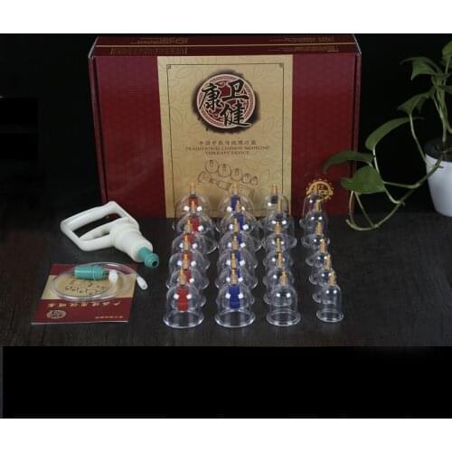 24 pieces vacuum cupping apparatus household suction cupping thickening negative pressure cupping set non-glass cupping health