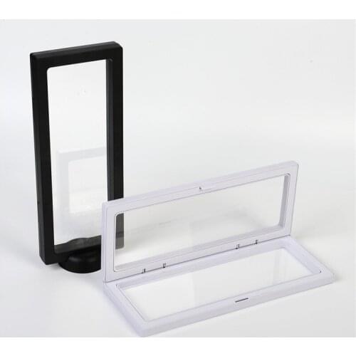 50pcs/lot 3D Fashion Frame Shadow Box Necklace Jewellery Display Empty Coin Frame Watch Box Pen Transparent Suspension Boxs Case