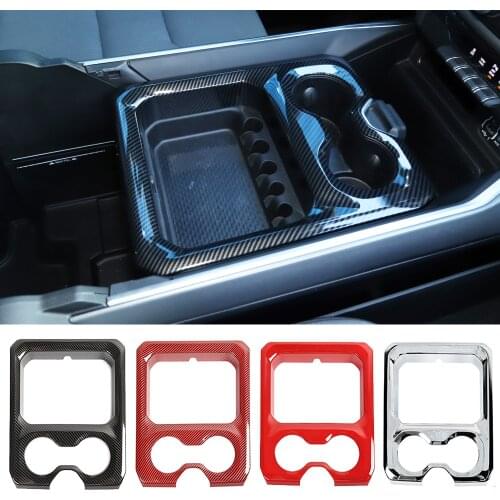 ABS Front Water Cup Holder Storage Box Panel Decorative Cover for Dodge Ram 1500 2018-2021 Car Accessories