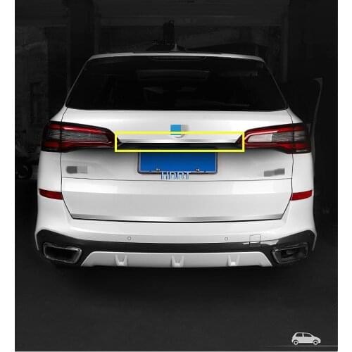 Car auto cover For BMW X5 2018 2019 2020 2021 ABS chrome 1PCS rear tail box gate back door trunk boot trim