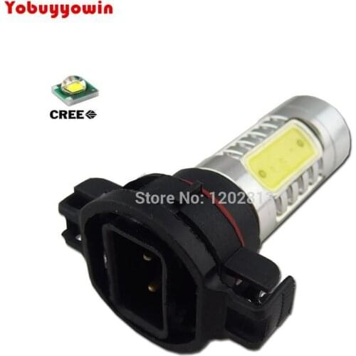 Free shipping 2Pcs CREE Chip H16 PS24W 5202/5201/PS19W/PG20-3 11W COB LED Projector Bulbs For Fog DRL Lights LED Foglight bulbs