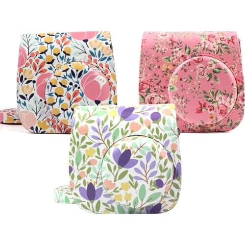 Fujifilm Instax Mini 9 Mini 8 Camera Case Accessories PU Leather Instant Camera Shoulder Strap Bag Protective Cover Carry Pouch