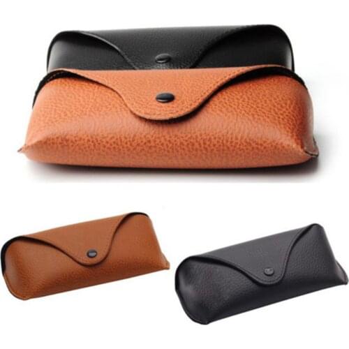PU Leather Eyewear Cases Cover for Sunglasses Womens Eyeglasses Case Men Reading Glasses Box With Metal Buckle Eyewear Cases