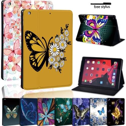 PU Leather Stand Tablet Cover Case for Apple IPad 8 2020 10.2"/iPad Mini 12345/iPad AirAir2/iPad Pro 11/10.5/9.7 inch Case + Pen