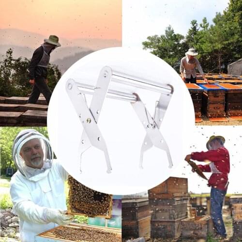 Bee Hive Frame Stainless Steel Holder Capture Grip Beekeeping Accessory Protect Bee Sting Capture Grip Beekeeping Equipment