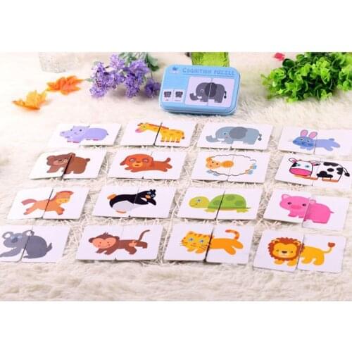 Baby Learning Card Children Cognitive Card With Iron Box Kids English Learn Tool montessori Educativos Tools Table Game Puzzle