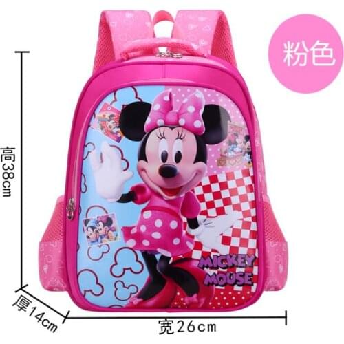 Disney Girls Children Minnie Kindergarten School bag Teenager Schoolbags Kids Student Mickey Backpacks