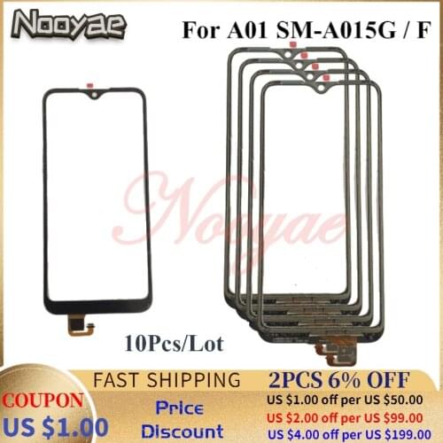 For Samsung Galaxy A01 SM-A015F SM-A015G Touch Screen Digitizer Glass Sensor Outer Front Panel ; 10pcs/lot