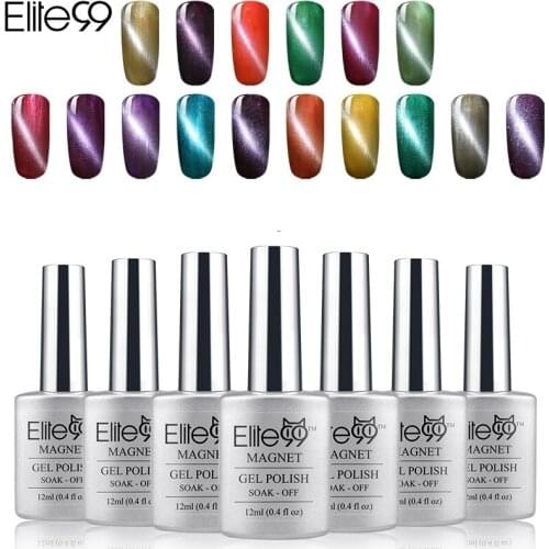 Elite99 12ml Magnet Cat Eye UV Gel Nail Polish Semi Permannet Nail Art Varnish Soak Off UV Gel Polish Enamel Lacquer Manicure