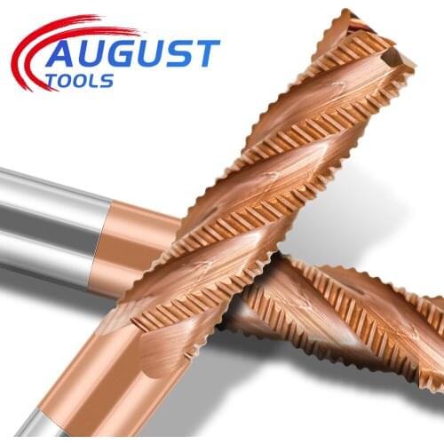 Augusttools Cnc Endmill Carbide HRC55 4 Flutes Tungsten Steel Milling Cutter Roughing End Mill 6mm 8mm 10mm 12mm Milling Tools