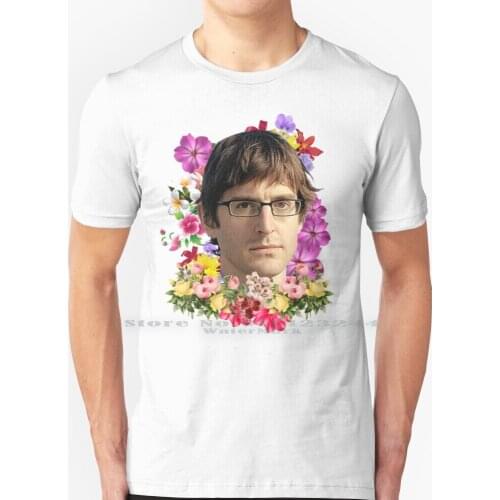 Louis Theroux Floral T Shirt 100% Pure Cotton Funny Hipster 90s Tumblr Fandom My Scientology Movie Meme Louis Theroux Uk Weird
