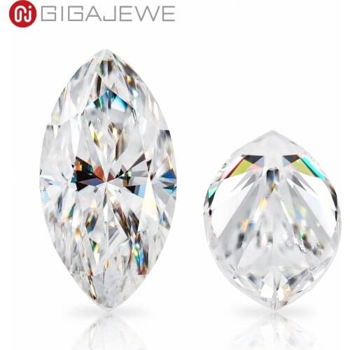 GIGAJEWE D Colour Excellent Marquaise Cut Moissanite Loose Diamond Pass Tester Gems Stone For Jewelry making