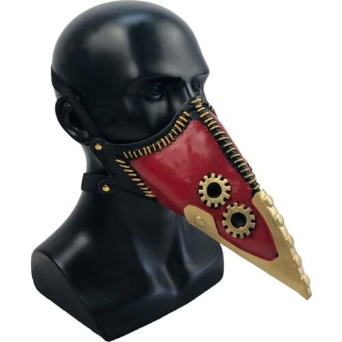 New Anime My Hero Academia Overhaul Mask Cosplay Crow Mouth Plague Doctor Halloween Masks Steampunk Face Long Beak Gothic Helmet