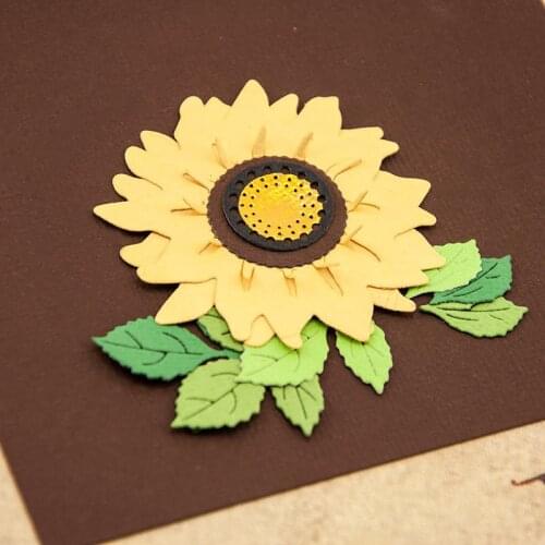 Sunflower Metal Cutting Dies Stencils for DIY Scrapbooking Decorative Embossing DIY Paper Greeting Cards
