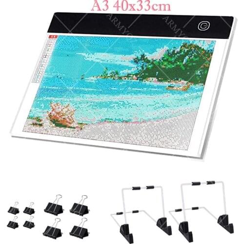 Diamond Painting A3 LED Light Pad Kit,DIY Dimmable Light Brightness Board,LED Artcraft Tracing Light Table,Reusable A3 Painting