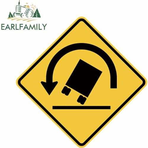 EARLFAMILY 13cm x 13cm For Traffic Sign Sunscreen Car Stickers Graffiti Decal Cartoon Windshield Windows Personality Decoration