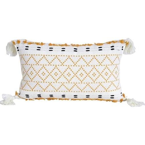 Cushion Cover Pillow Case Plush Pillowcase Cotton For Sofa Bed Car Nordic Geometric Durable Zipper Closure Knitted Pillowcases