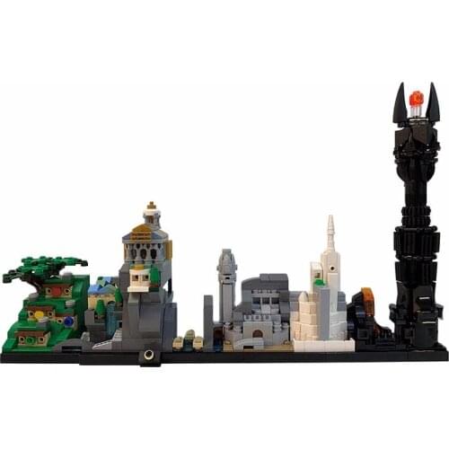New Magic Castles Movie Collection Castle RINGS Skyline Architecture Model Building Blocks Bricks Toy Children Christmas