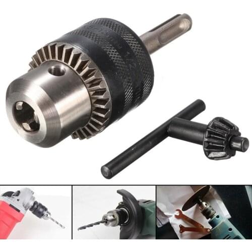 1pc Drill Chuck 1.5-13mm 1/2-20UNF Rotary Hammer Screwdriver Impact Wrench Driver Adapter + Key + SDS Shank Set WF