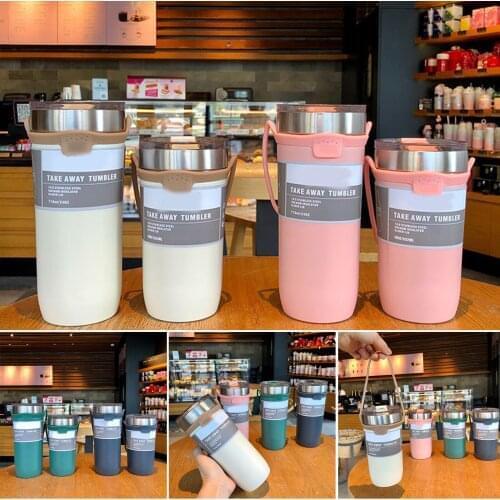 Portable Vacuum Flask Stainless Steel Water Cup Creative Personality Large-Capacity Coffee Cup JW