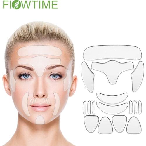 Silicone Patches Remove Anti Wrinkle Aging Face Forehead Neck Eye Sticker Pad Reusable Face Lift Skin Care Device
