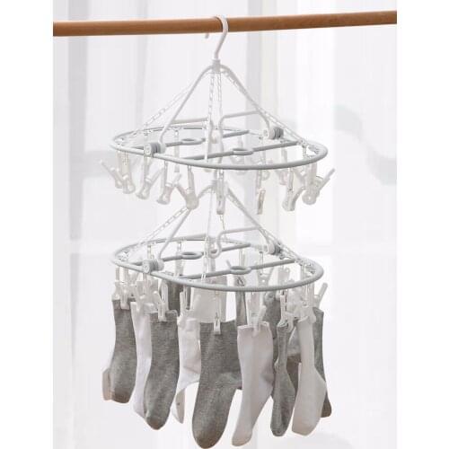 Clothes hanger multi-clip sunbathing socks cool jacket multi-functional home underwear baby windproof god clothing hook