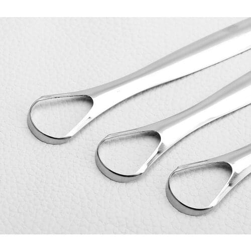 1PC Useful Tongue Scraper Stainless Steel Oral Tongue Cleaner Mouth Brush Reusable Fresh Breath Maker