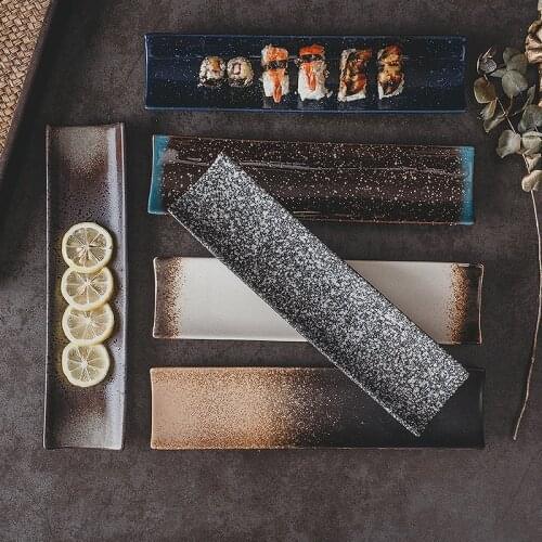 14-inch sushi plates Japanese sashimi tableware hotel restaurant fish plate Korean cuisine dinnerware home plateau dessert