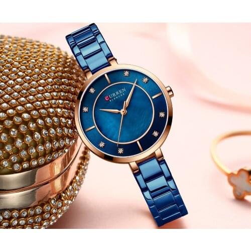 CURREN 2020 New Womens Watches Fashion Exquisite Ladies Girl Dress Quartz Wristwatch Crystal Rhinestone Bracelet Clocks Gifts
