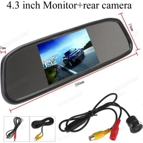 4.3 inch Rearview Mirror Monitor TFT LCD screen monitor with Car Rear reversing backup parking camera