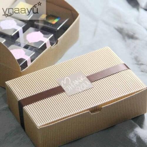 Ynaayu 5pcs Cake Box Kraft Paper Boxes DIY Cookie Gift Favor Boxes For Party Box Wedding Birthday Party Decoration