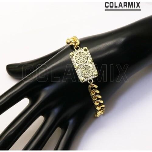 8 Pieces Mix color handmade jewelry Bracelet gift for lady gold Bracelet Punk hip pop jewelry Bracelet 7253