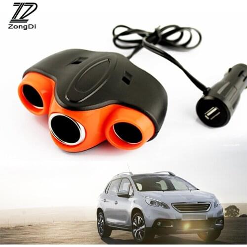 ZD 1X Car cigarette lighter One is divided into three For VW polo passat golf Skoda octavia rapid Suzuki swift jimny Accessories