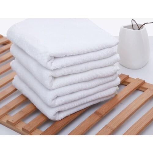 Bath White Towel Thick Cotton Soft Durable Stain Resistant White Towel Multi-function Family Bathroom Hotel Supplies 32 Shares