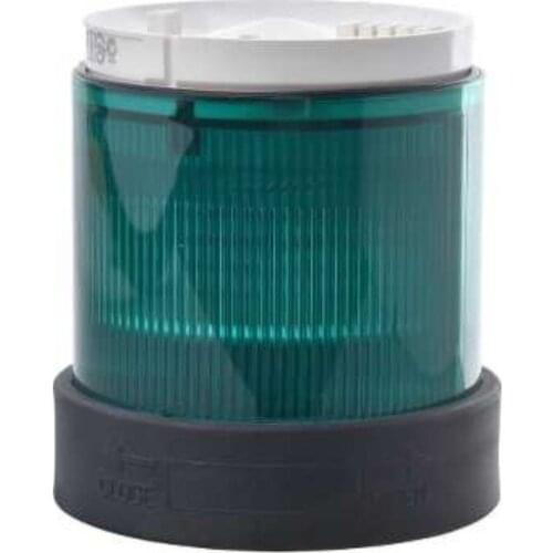 XVBC5M3 Illuminated unit for modular tower lights, plastic, green, Ø70, flashing, integral LED, 230 V AC
