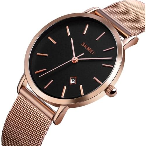 SKMEI Watch Women Casual Quartz Watches Waterproof female Clock Stainless Steel Strap Ladies Wristwatches reloj mujer